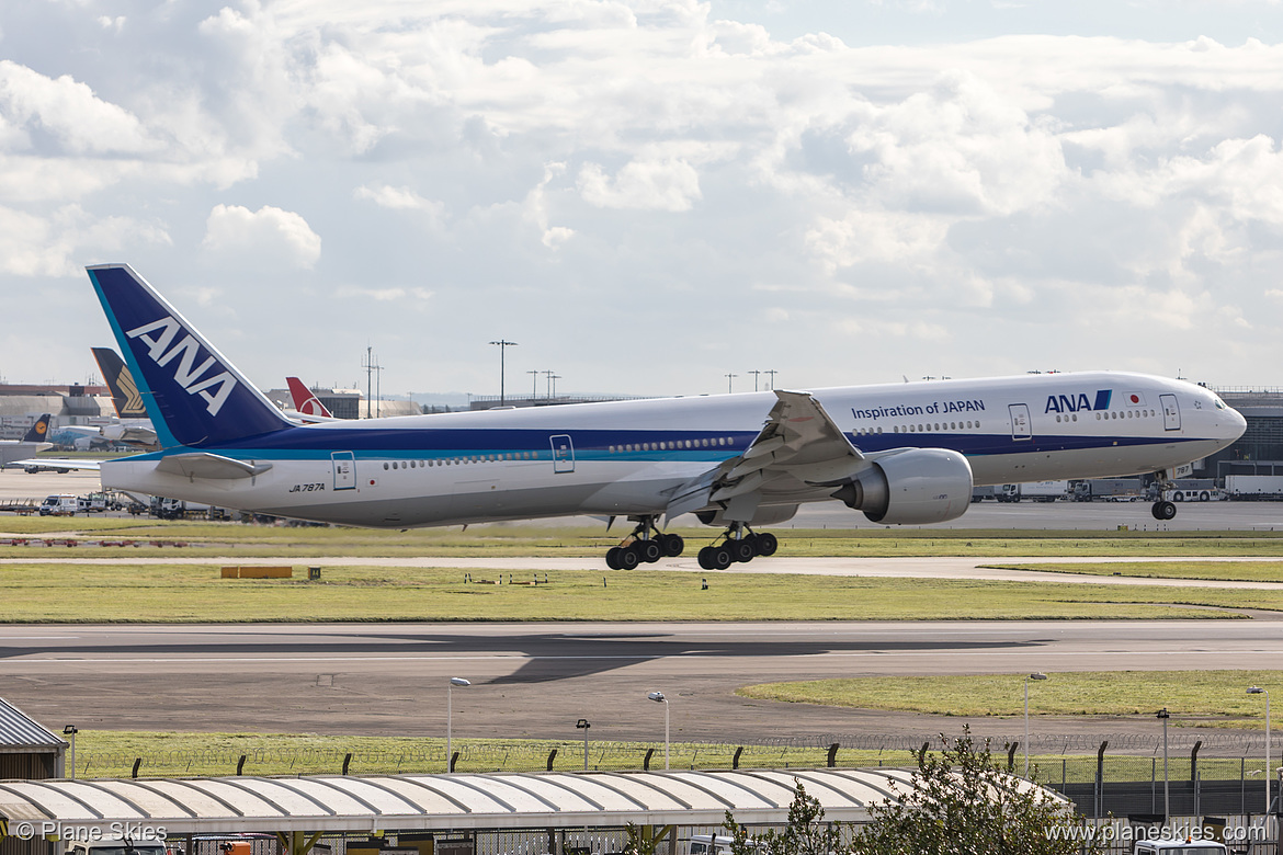 All Nippon Airways Boeing 777-300ER JA787A at London Heathrow Airport (EGLL/LHR) All Nippon Airways Boeing 777-300ER JA787A at London Heathrow Airport (EGLL/LHR)