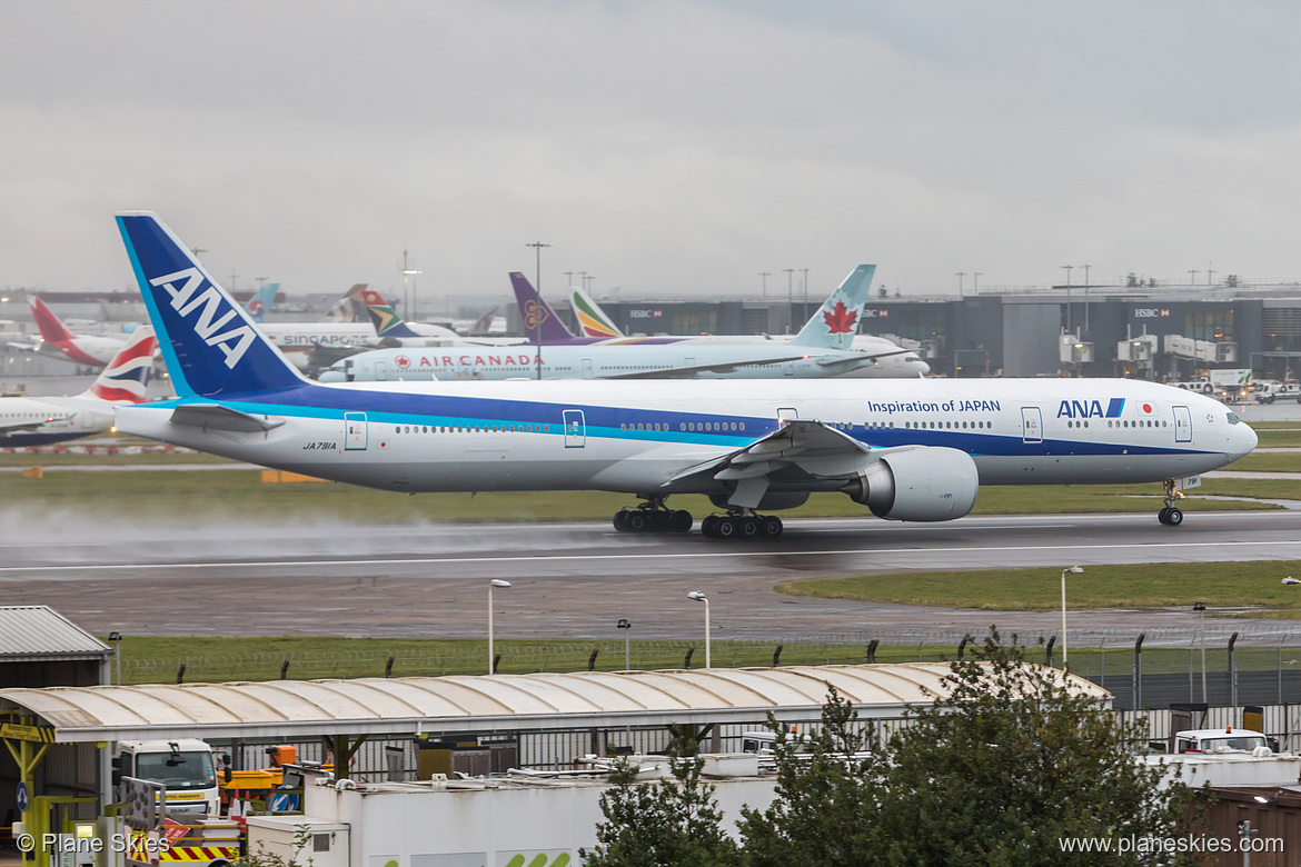 All Nippon Airways Boeing 777-300ER JA791A at London Heathrow Airport (EGLL/LHR) All Nippon Airways Boeing 777-300ER JA791A at London Heathrow Airport (EGLL/LHR)