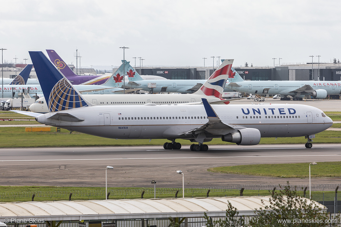 United Airlines Boeing 767-300ER N641UA at London Heathrow Airport (EGLL/LHR)