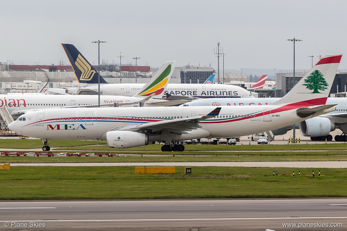 Middle East Airlines Airbus A330-200 OD-MEC at London Heathrow Airport (EGLL/LHR) Middle East Airlines Airbus A330-200 OD-MEC at London Heathrow Airport (EGLL/LHR)