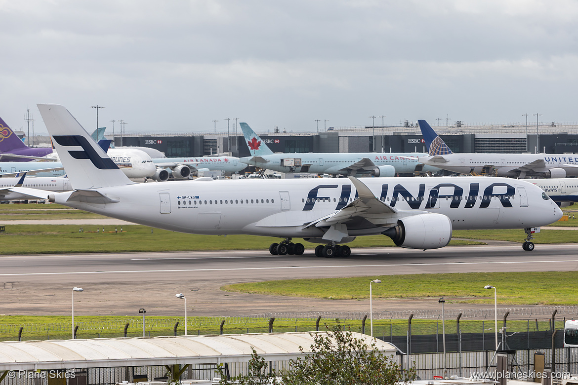 Finnair Airbus A350-900 OH-LWG at London Heathrow Airport (EGLL/LHR) Finnair Airbus A350-900 OH-LWG at London Heathrow Airport (EGLL/LHR)