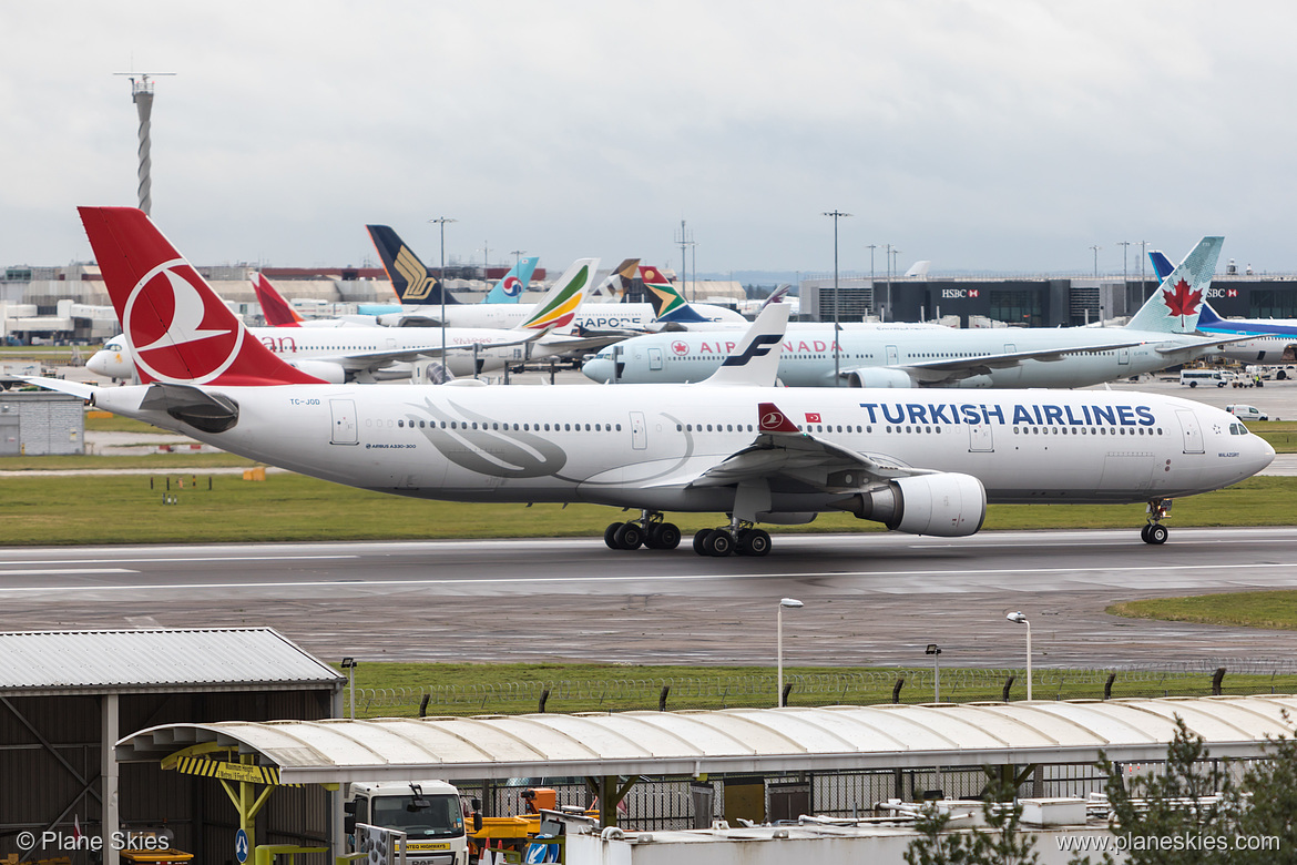 Turkish Airlines Airbus A330-300 TC-JOD at London Heathrow Airport (EGLL/LHR)