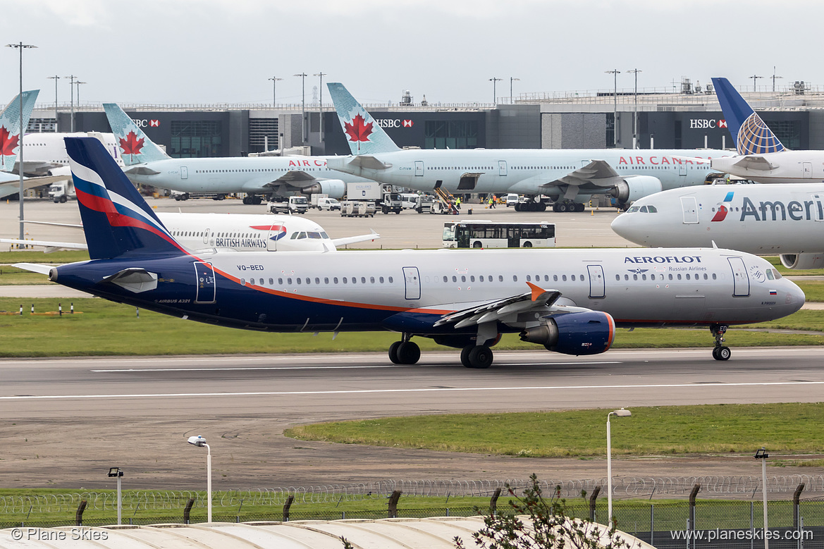 Aeroflot Airbus A321-200 VQ-BED at London Heathrow Airport (EGLL/LHR) Aeroflot Airbus A321-200 VQ-BED at London Heathrow Airport (EGLL/LHR)