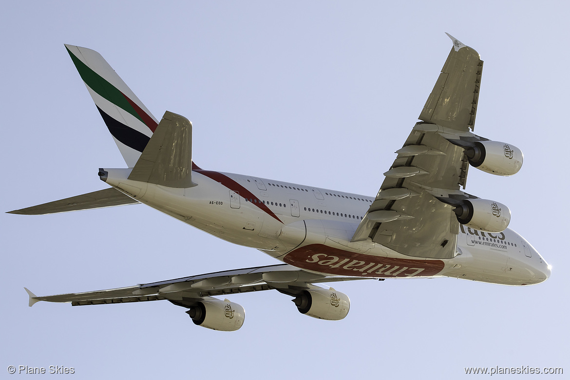 Emirates Airbus A380-800 A6-EOD at San Francisco International Airport (KSFO/SFO) Emirates Airbus A380-800 A6-EOD at San Francisco International Airport (KSFO/SFO)