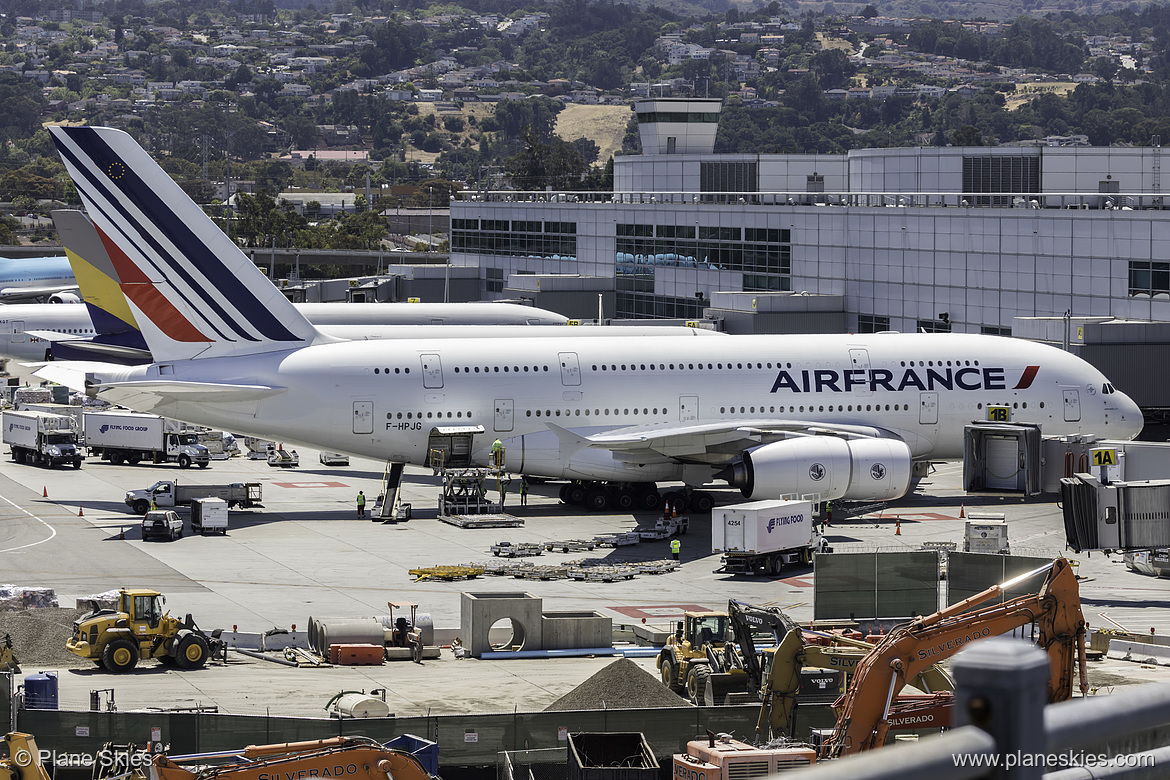 Air France Airbus A380-800 F-HPJG at San Francisco International Airport (KSFO/SFO) Air France Airbus A380-800 F-HPJG at San Francisco International Airport (KSFO/SFO)
