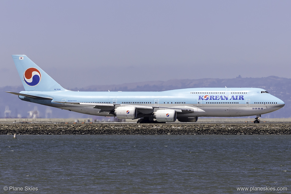 Korean Air Boeing 747-8i HL7630 at San Francisco International Airport (KSFO/SFO)