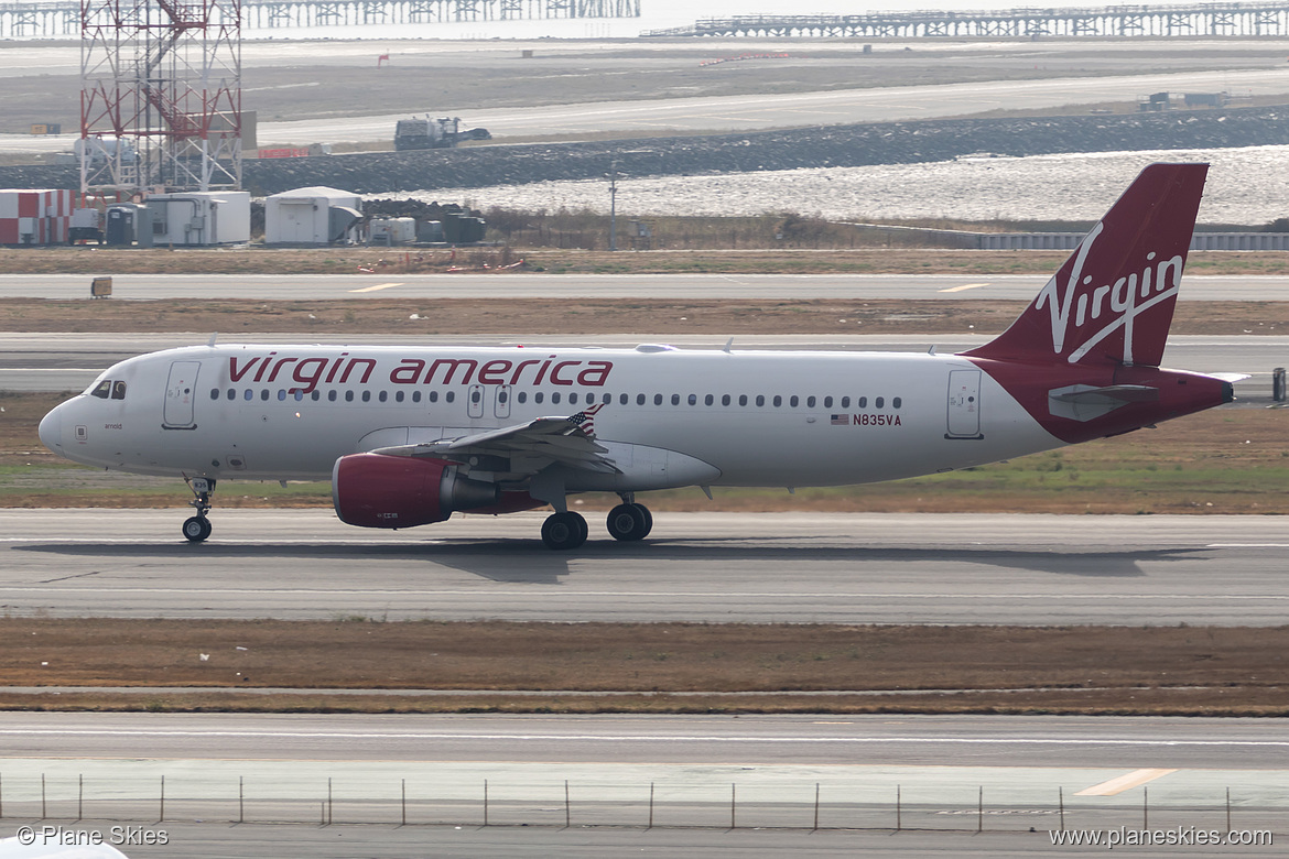 Virgin America Airbus A320-200 N835VA at San Francisco International Airport (KSFO/SFO)