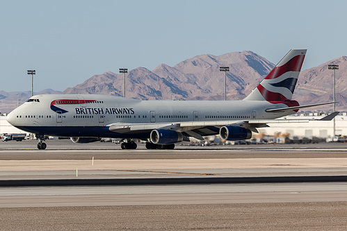 British Airways Boeing 747-400 G-BNLY at McCarran International Airport (KLAS/LAS) British Airways Boeing 747-400 G-BNLY at McCarran International Airport (KLAS/LAS)