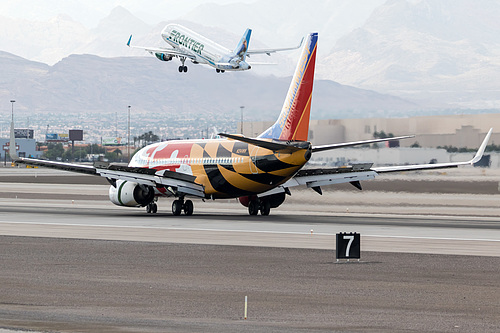 Southwest Airlines Boeing 737-700 N214WN at McCarran International Airport (KLAS/LAS) Southwest Airlines Boeing 737-700 N214WN at McCarran International Airport (KLAS/LAS)