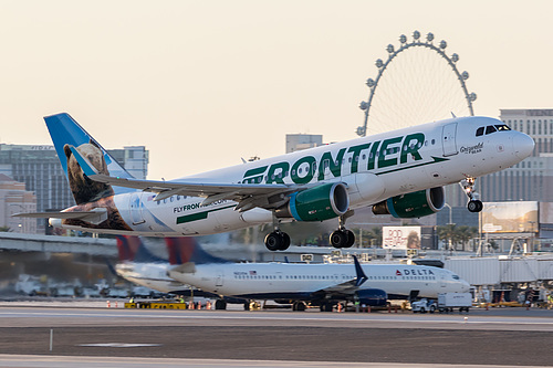 Frontier Airlines Airbus A320-200 N227FR at McCarran International Airport (KLAS/LAS) Frontier Airlines Airbus A320-200 N227FR at McCarran International Airport (KLAS/LAS)