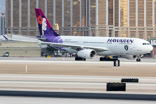 Hawaiian Airlines Airbus A330-200 N393HA at McCarran International Airport (KLAS/LAS) Hawaiian Airlines Airbus A330-200 N393HA at McCarran International Airport (KLAS/LAS)