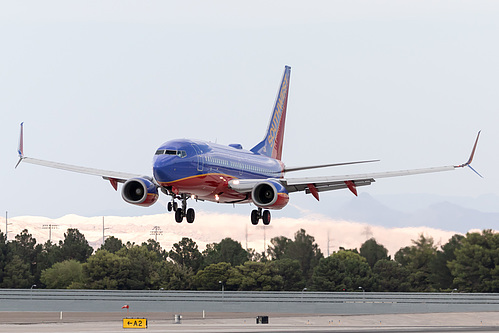 Southwest Airlines Boeing 737-700 N455WN at McCarran International Airport (KLAS/LAS) Southwest Airlines Boeing 737-700 N455WN at McCarran International Airport (KLAS/LAS)