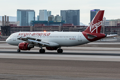 Virgin America Airbus A320-200 N631VA at McCarran International Airport (KLAS/LAS) Virgin America Airbus A320-200 N631VA at McCarran International Airport (KLAS/LAS)