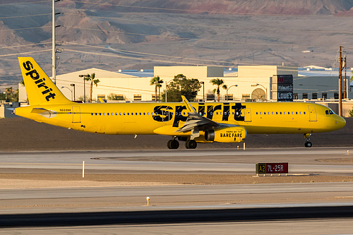 Spirit Airlines Airbus A321-200 N668NK at McCarran International Airport (KLAS/LAS) Spirit Airlines Airbus A321-200 N668NK at McCarran International Airport (KLAS/LAS)