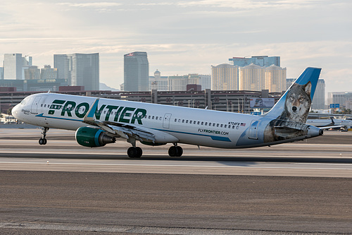 Frontier Airlines Airbus A321-200 N704FR at McCarran International Airport (KLAS/LAS) Frontier Airlines Airbus A321-200 N704FR at McCarran International Airport (KLAS/LAS)