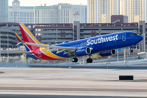 Southwest Airlines Boeing 737-800 N8501V at McCarran International Airport (KLAS/LAS) Southwest Airlines Boeing 737-800 N8501V at McCarran International Airport (KLAS/LAS)