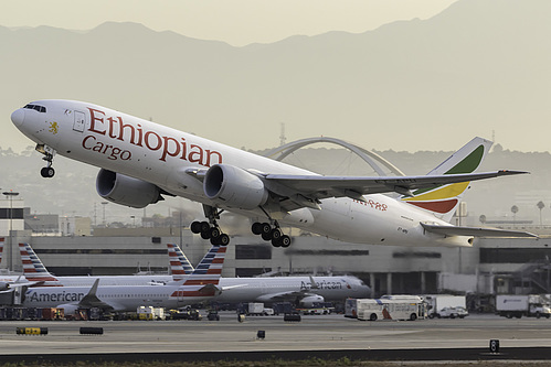 Ethiopian Airlines Boeing 777F ET-APU at Los Angeles International Airport (KLAX/LAX) Ethiopian Airlines Boeing 777F ET-APU at Los Angeles International Airport (KLAX/LAX)