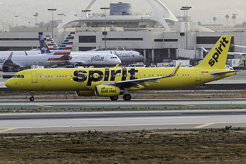 Spirit Airlines Airbus A321-200 N664NK at Los Angeles International Airport (KLAX/LAX)