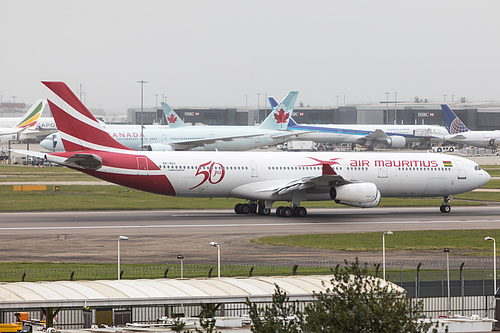 Air Mauritius Airbus A340-300 3B-NAU at London Heathrow Airport (EGLL/LHR) Air Mauritius Airbus A340-300 3B-NAU at London Heathrow Airport (EGLL/LHR)
