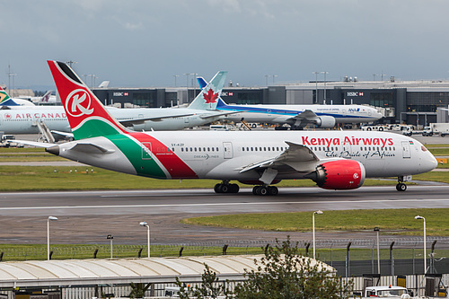 Kenya Airways Boeing 787-8 5Y-KZF at London Heathrow Airport (EGLL/LHR) Kenya Airways Boeing 787-8 5Y-KZF at London Heathrow Airport (EGLL/LHR)