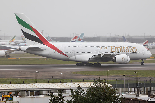 Emirates Airbus A380-800 A6-EOT at London Heathrow Airport (EGLL/LHR)