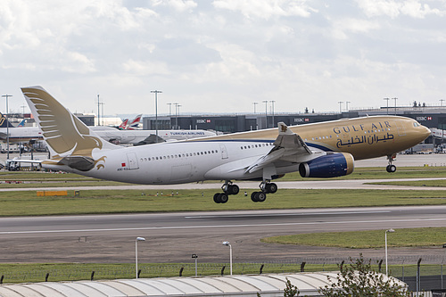 Gulf Air Airbus A330-200 A9C-KA at London Heathrow Airport (EGLL/LHR)