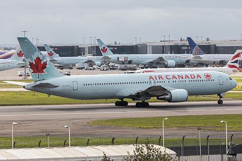 Air Canada Boeing 767-300ER C-FXCA at London Heathrow Airport (EGLL/LHR) Air Canada Boeing 767-300ER C-FXCA at London Heathrow Airport (EGLL/LHR)