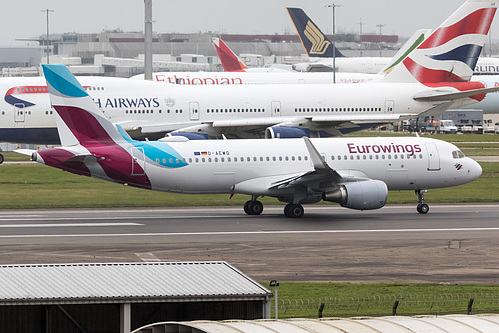 Eurowings Airbus A320-200 D-AEWQ at London Heathrow Airport (EGLL/LHR)