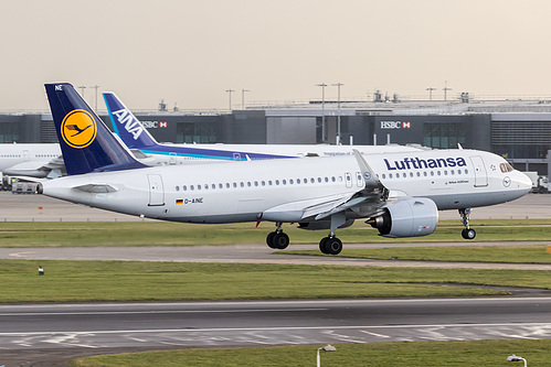 Lufthansa Airbus A320neo D-AINE at London Heathrow Airport (EGLL/LHR)