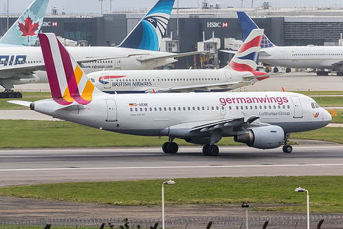Germanwings Airbus A319-100 D-AKNK at London Heathrow Airport (EGLL/LHR) Germanwings Airbus A319-100 D-AKNK at London Heathrow Airport (EGLL/LHR)
