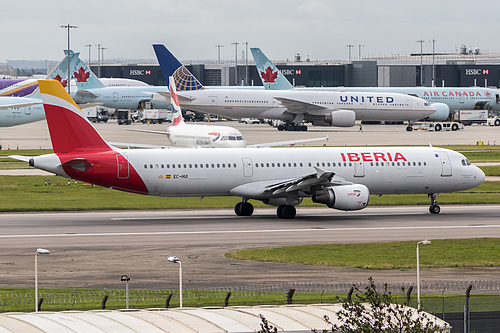 Iberia Airbus A321-200 EC-HUI at London Heathrow Airport (EGLL/LHR)