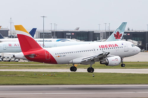 Iberia Airbus A319-100 EC-JXV at London Heathrow Airport (EGLL/LHR)