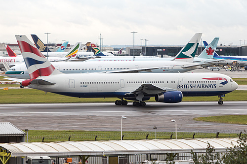 British Airways Boeing 767-300ER G-BNWZ at London Heathrow Airport (EGLL/LHR) British Airways Boeing 767-300ER G-BNWZ at London Heathrow Airport (EGLL/LHR)