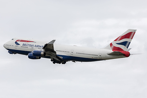 British Airways Boeing 747-400 G-BYGF at London Heathrow Airport (EGLL/LHR) British Airways Boeing 747-400 G-BYGF at London Heathrow Airport (EGLL/LHR)