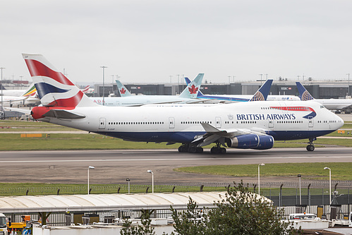 British Airways Boeing 747-400 G-CIVF at London Heathrow Airport (EGLL/LHR) British Airways Boeing 747-400 G-CIVF at London Heathrow Airport (EGLL/LHR)