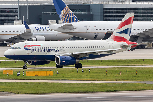 British Airways Airbus A319-100 G-EUOD at London Heathrow Airport (EGLL/LHR) British Airways Airbus A319-100 G-EUOD at London Heathrow Airport (EGLL/LHR)