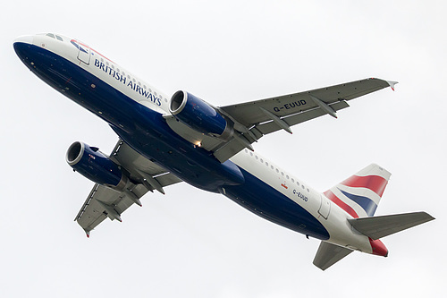 British Airways Airbus A320-200 G-EUUD at London Heathrow Airport (EGLL/LHR) British Airways Airbus A320-200 G-EUUD at London Heathrow Airport (EGLL/LHR)