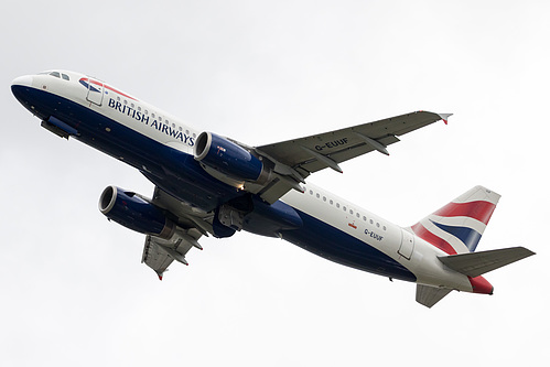 British Airways Airbus A320-200 G-EUUF at London Heathrow Airport (EGLL/LHR) British Airways Airbus A320-200 G-EUUF at London Heathrow Airport (EGLL/LHR)
