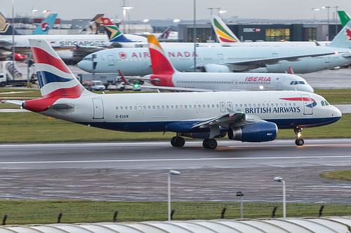 British Airways Airbus A320-200 G-EUUK at London Heathrow Airport (EGLL/LHR) British Airways Airbus A320-200 G-EUUK at London Heathrow Airport (EGLL/LHR)