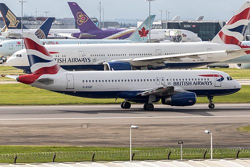 British Airways Airbus A320-200 G-EUUP at London Heathrow Airport (EGLL/LHR) British Airways Airbus A320-200 G-EUUP at London Heathrow Airport (EGLL/LHR)
