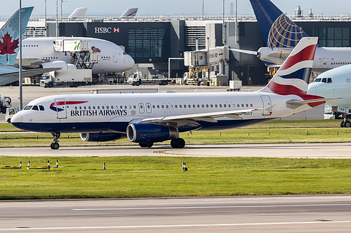 British Airways Airbus A320-200 G-EUUY at London Heathrow Airport (EGLL/LHR) British Airways Airbus A320-200 G-EUUY at London Heathrow Airport (EGLL/LHR)
