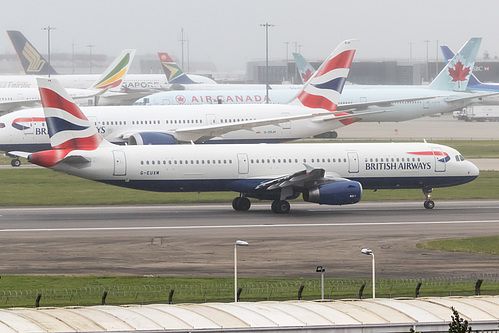 British Airways Airbus A321-200 G-EUXM at London Heathrow Airport (EGLL/LHR) British Airways Airbus A321-200 G-EUXM at London Heathrow Airport (EGLL/LHR)