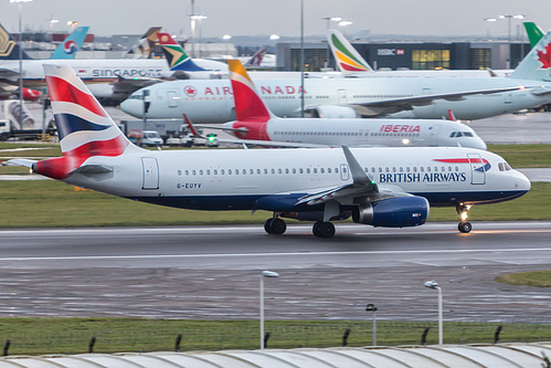 British Airways Airbus A320-200 G-EUYV at London Heathrow Airport (EGLL/LHR) British Airways Airbus A320-200 G-EUYV at London Heathrow Airport (EGLL/LHR)