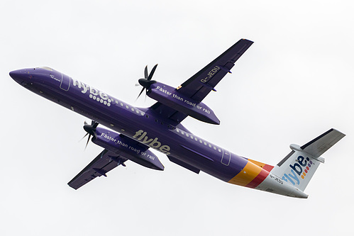 Flybe DHC Dash-8-400 G-JEDU at London Heathrow Airport (EGLL/LHR)