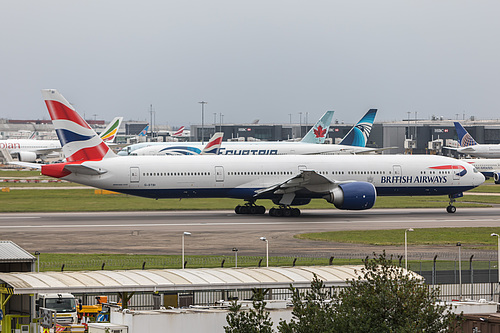 British Airways Boeing 777-300ER G-STBI at London Heathrow Airport (EGLL/LHR) British Airways Boeing 777-300ER G-STBI at London Heathrow Airport (EGLL/LHR)