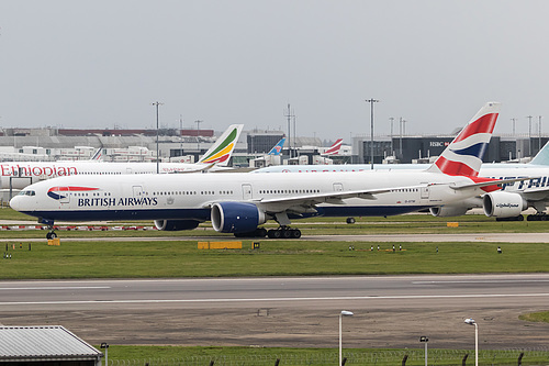 British Airways Boeing 777-300ER G-STBI at London Heathrow Airport (EGLL/LHR) British Airways Boeing 777-300ER G-STBI at London Heathrow Airport (EGLL/LHR)