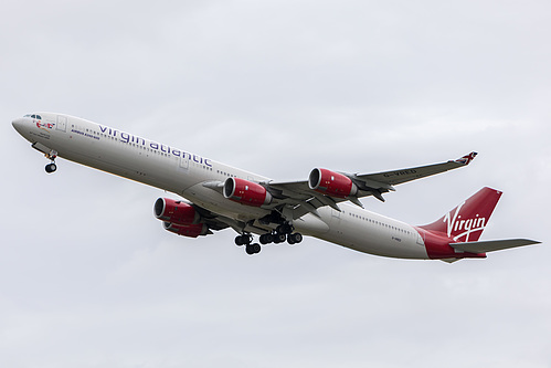 Virgin Atlantic Airbus A340-600 G-VRED at London Heathrow Airport (EGLL/LHR) Virgin Atlantic Airbus A340-600 G-VRED at London Heathrow Airport (EGLL/LHR)