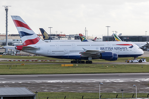British Airways Airbus A380-800 G-XLEA at London Heathrow Airport (EGLL/LHR) British Airways Airbus A380-800 G-XLEA at London Heathrow Airport (EGLL/LHR)
