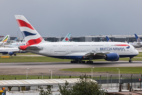 British Airways Airbus A380-800 G-XLEE at London Heathrow Airport (EGLL/LHR) British Airways Airbus A380-800 G-XLEE at London Heathrow Airport (EGLL/LHR)