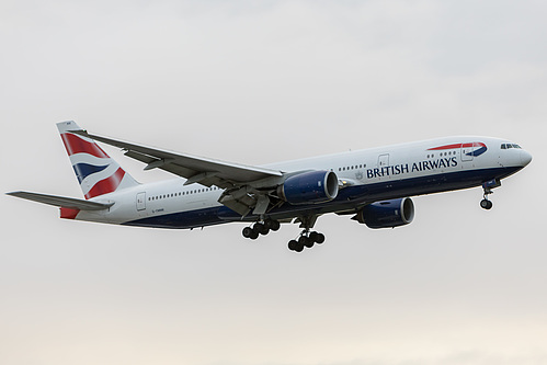 British Airways Boeing 777-200ER G-YMMK at London Heathrow Airport (EGLL/LHR) British Airways Boeing 777-200ER G-YMMK at London Heathrow Airport (EGLL/LHR)